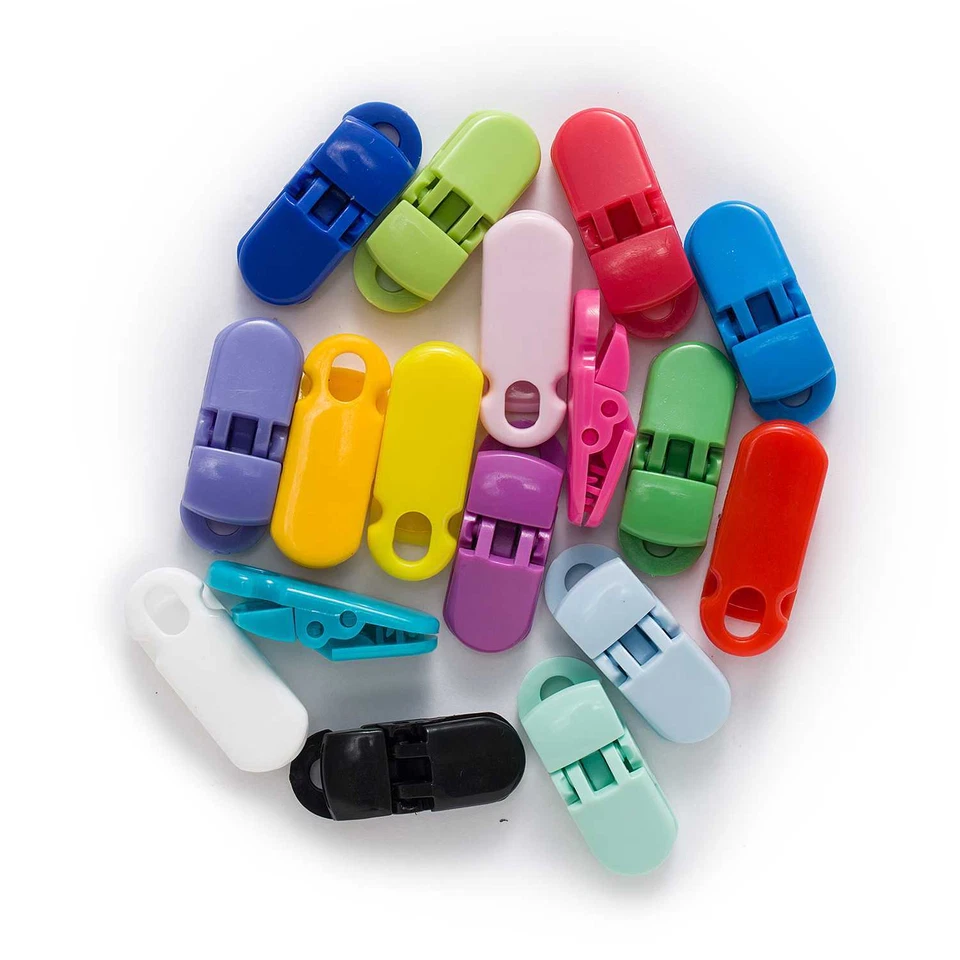 5pcs Plastic Dummy Clips for Making Toys and Stationery Pacifier Holders Crafts - Image 2 of 3