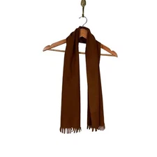Vintage Jorsyth Solid Brown Imported Pure Wool Scarf 49" x 12"