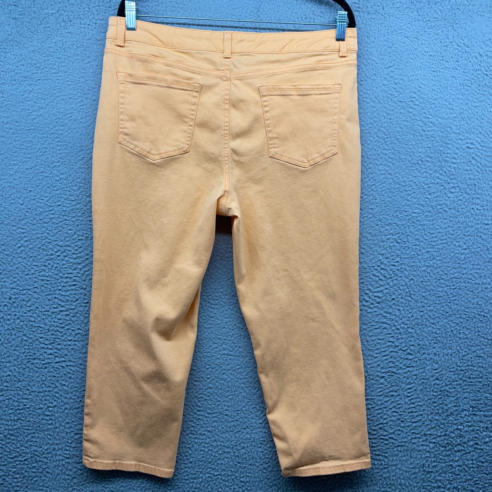 Charter Club Womens Capri Pants Yellow Skinny Mid Rise Pockets Logo Size 14 thumbnail 10