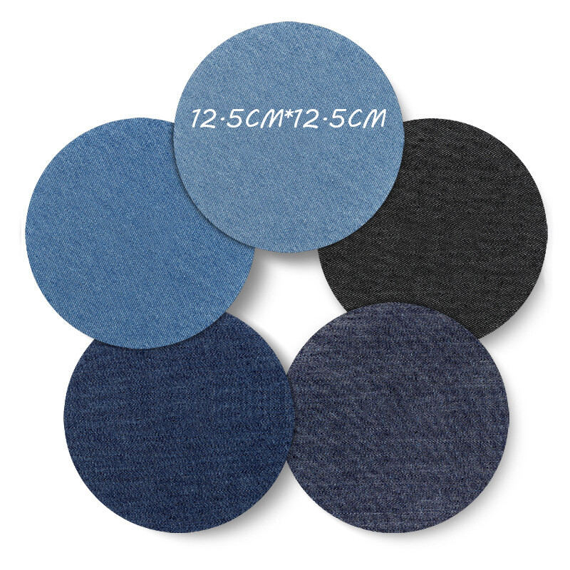 Strong Glue Cotton Fabric Patches 12Pcs Denim Iron On Patches For Jeans - 3x4.25" Cotton Repair Patches For Holes & Tears Iron On Denim Repair