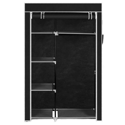 41" x 64" Clothes Rack Storage Organizer Shelf Closet Wardrobe Blue Non-woven - Imagen 4 de 16