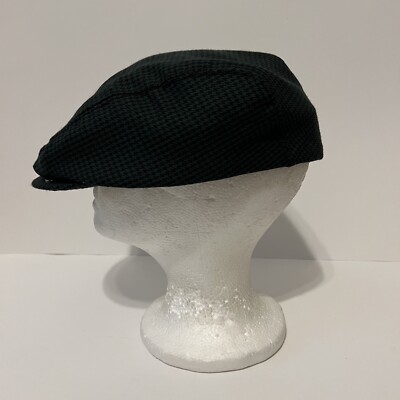 Vintage Newsboy Hat Golf Driver Cap Medium M Forest Green