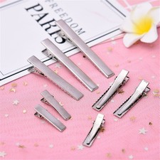 Lot Metal Alligator Hair Clips Single Prong Hairpin Base for DIY Jewelry
