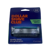 DSC Dollar Shave Club 6-Blade Razor Refill Cartridges - 4 Count