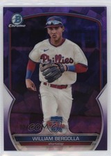 2023 Bowman Sapphire Edition Chrome Prospects Purple 2/25 William Bergolla 0o48