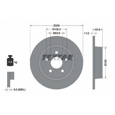 2x Bremsscheibe hinten für Ford Tourneo Transit | 26249617