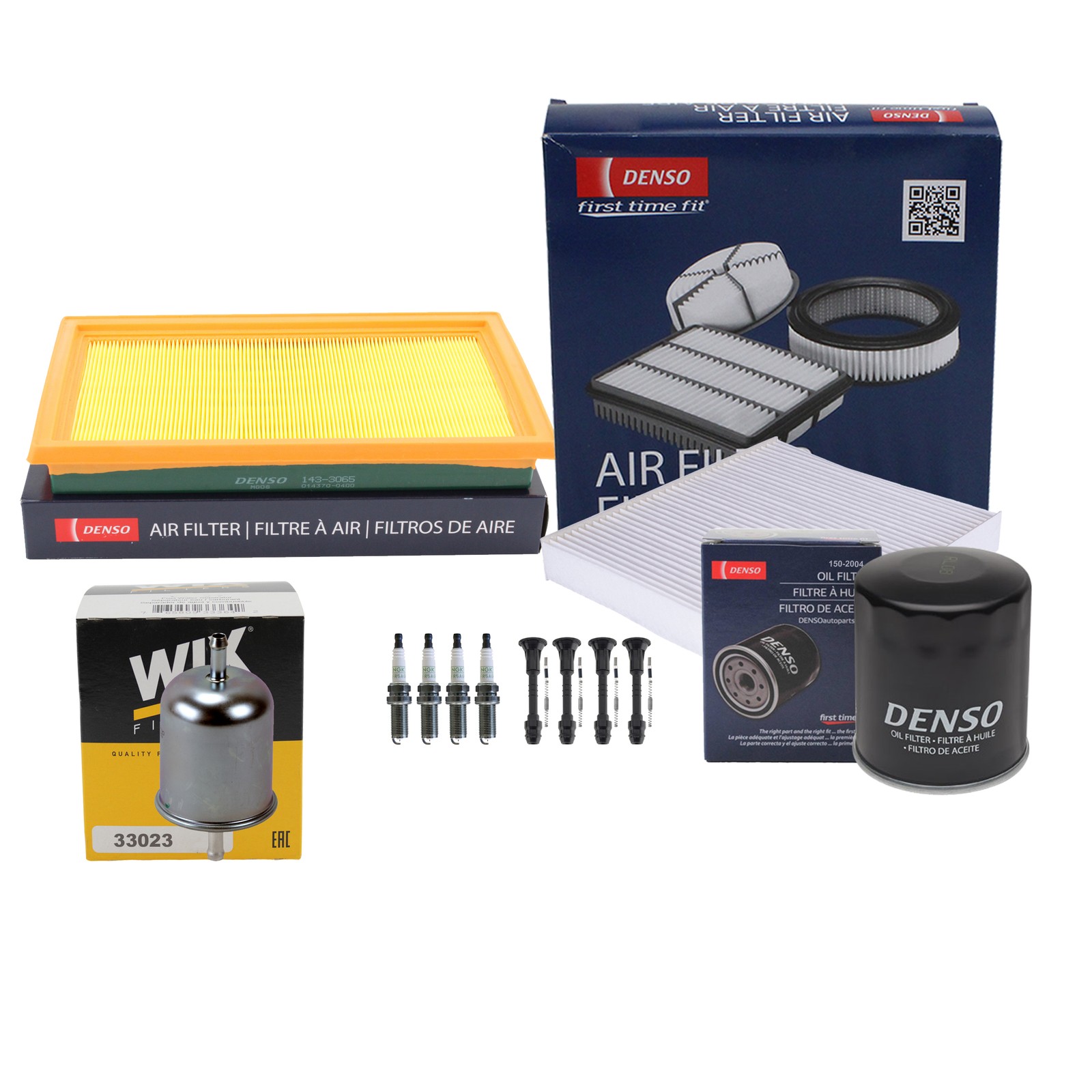 Denso Tune Up Kit NGK 4 Spark Plugs  Boots Kit for Sentra 1.8L L4 DOHC QG18DE