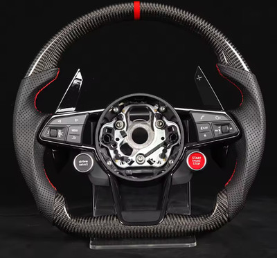 Custom Carbon Lenkrad für Audi | A3 A4 A6 A7 A8 RS3 RS4 RS5 RS6 RS7 Q3 Q5 Q7 Q8