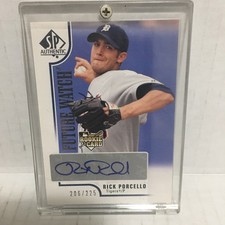 2009 Upper Deck SP Authentic Rick Porcello Future Watch Auto /225