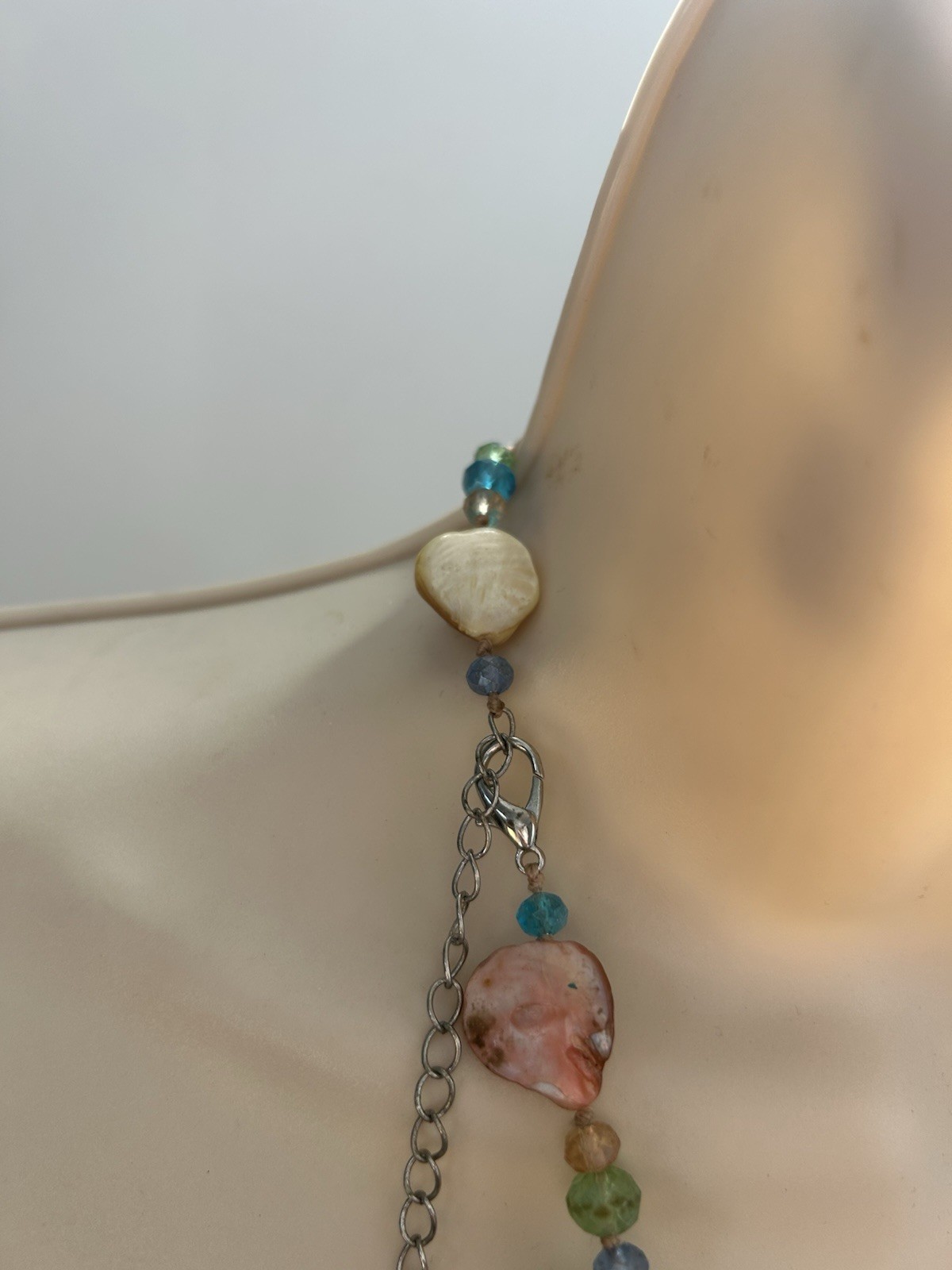 Collar Length Multi Strand Multicoloured Nugget S… - image 13