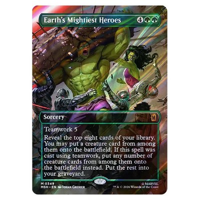 MTG - Marvel Super Heroes Earth's Mightiest Heroes Borderless Scene 0349 - FOIL
