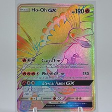 Pokemon Ho-Oh GX SM80 Black Star Promo Holo quasi nuovo carta Sole Luna