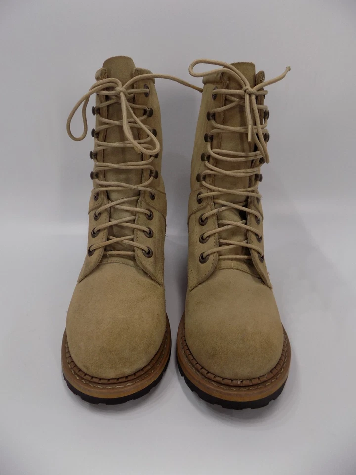 Caterpillar CAT Womens Beige Leather Suede Lace Up Chunky Boots UK 5 Wide Fit - Image 4 of 4