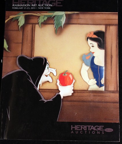 Walt Disney SNOW WHITE Animation Art Catalog 2013 Heritage Catalog New York