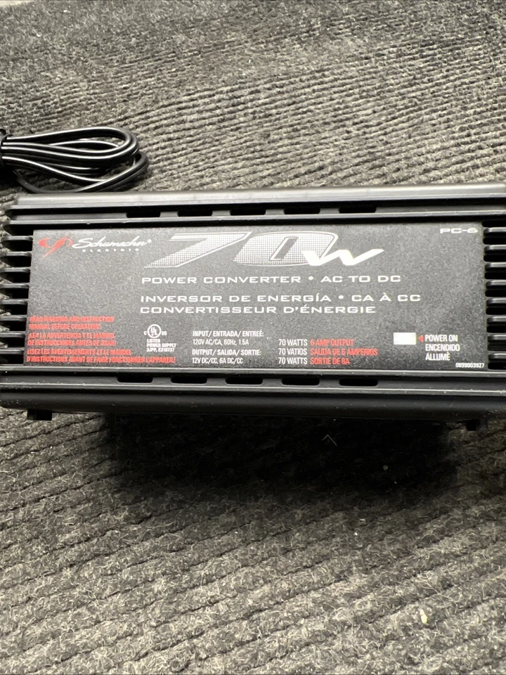 Schumacher PC-6 120AC to 6A-7A 12V Power Converter Lighter Adapter - Image 4 of 4