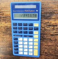 Texas Instruments TI Math Explorer Solar Powered Calculator Used