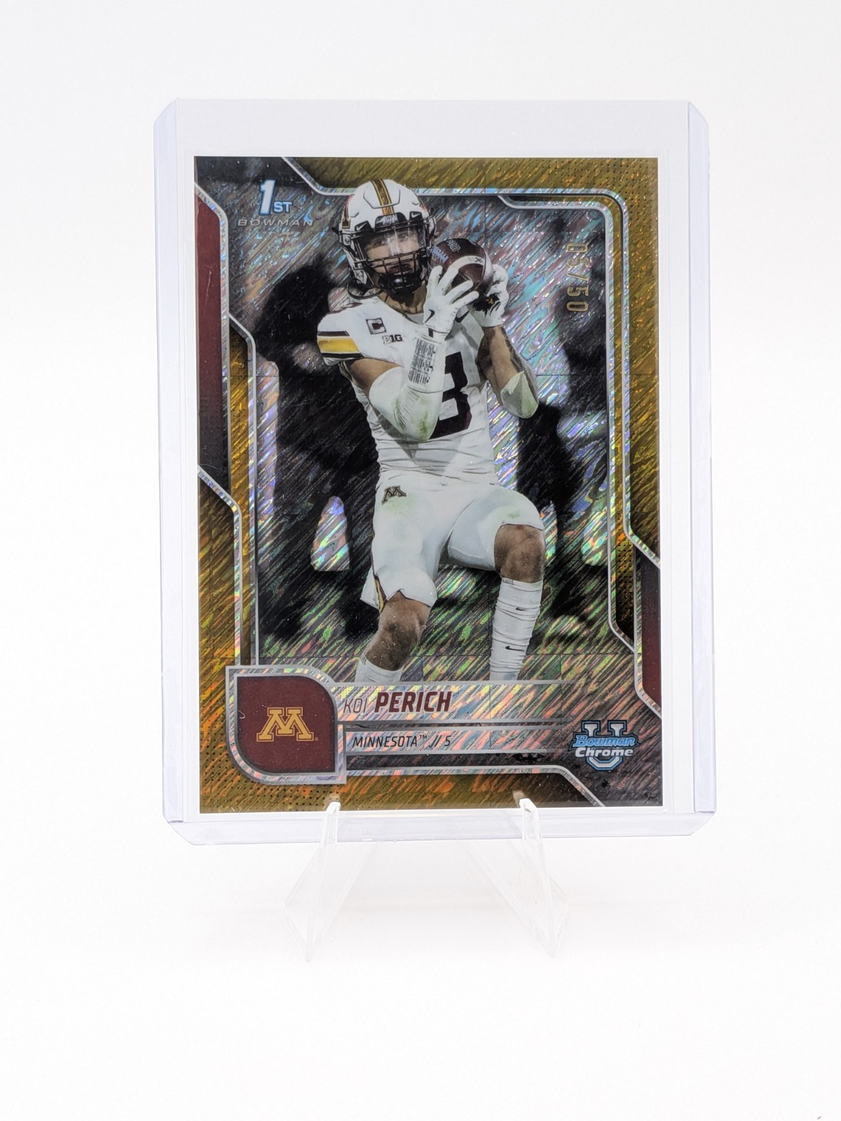 2025 Bowman U Chrome Koi Perich 1st Bowman Gold Shimmer Refractor /50 #116