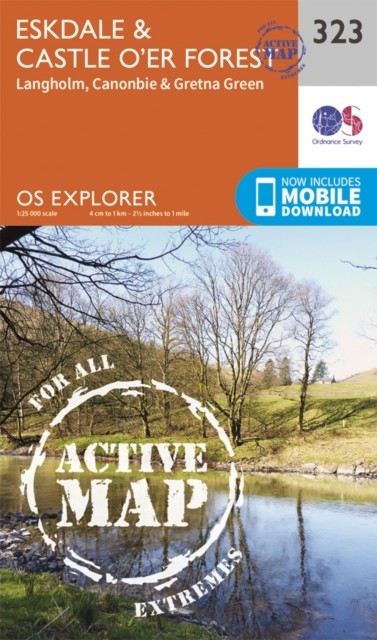 Ordnance Survey Explorer Active 323 Eskdale & Castle O'er Forest Map With Digital Version Orange - Image 3