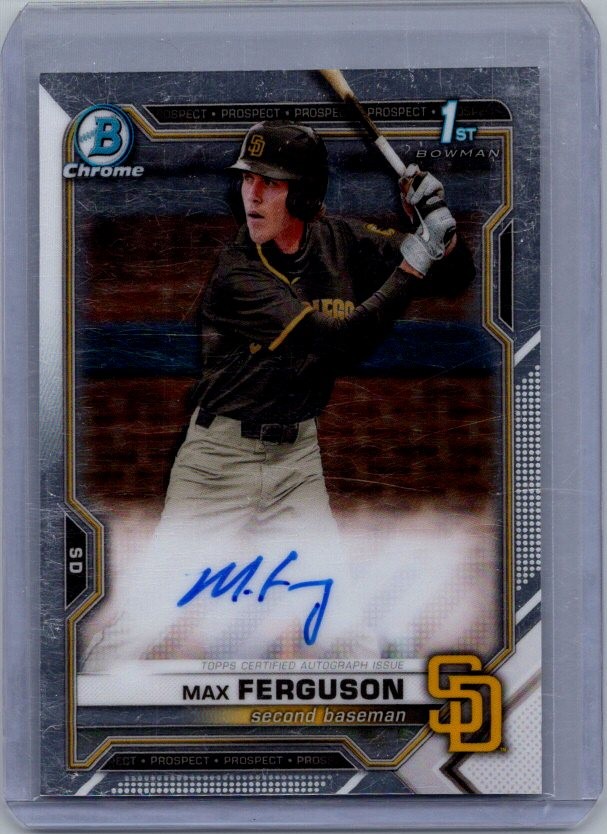 2021 Bowman Draft #CDA-MF Max Ferguson Chrome Draft Pick Autographs