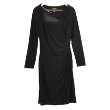 Lauren Ralph Lauren Women LongSleeve Midi Dress 10 Bodycon Party Cocktail Mesh