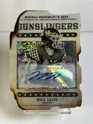 2022 Bowman’s University Best Gunslingers Sparkle Die-Cut Will Levis Auto 9/25