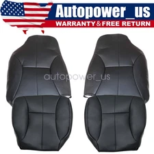 Front Both Side Bottom & Back Seat Cover Black For 1998-2002 Dodge Ram 1500 2500