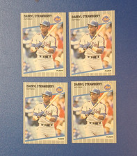 Fleer Darryl Strawberry New York Mets MLB Baseball Trading Cards Lot of 4
