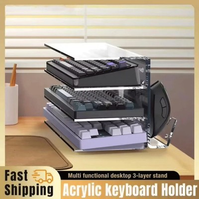 Multifunktionaler Acryl Desktop-Tastaturhalter für MacBook Laptop iPad