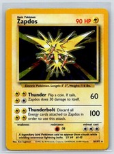 Zapdos 16/102 Holo Base Set Unlimited MP on eBay