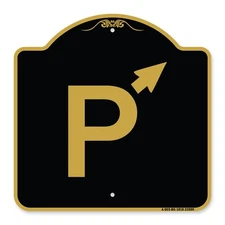Designer Series - P Symbol (With Up Arrow Pointing Right) Heavy Gauge Aluminum