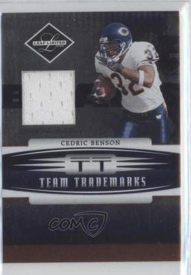 2006 Leaf Limited Team Trademarks Materials 69/100 Cedric Benson #TT-9 0c2