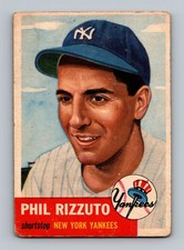 1953 Topps #114 Phil Rizzuto LOW GRADE Vintage HOF Baseball Card