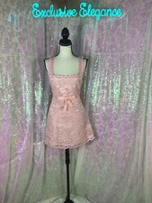 Loveshackfancy Rua Pink Embroidered Scalloped Trim Minidress Sz 12 AUTHENTIC NWT