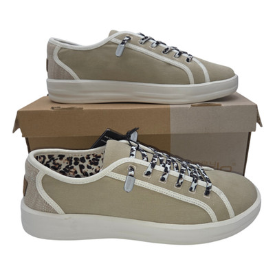 HEYDUDE Women s Karina Joy Slip On Shoes Sand Beige Size 9