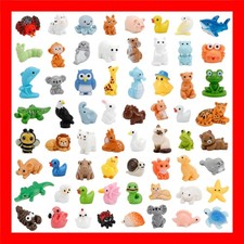 80pcs Mini Resin Animals Variety Pack, 60 Styles Tiny Resin Animals Figures