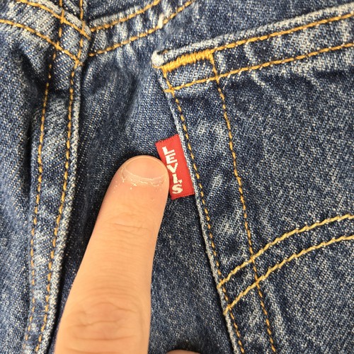 Levis Jeans Womens 26x30 501 S Blue Med Wash Button Fly Premium Straight Big E - Picture 6 of 14