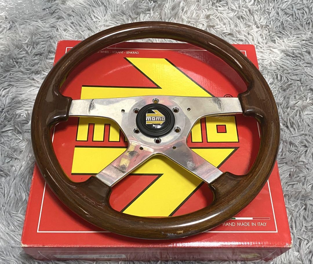 [当時物] MOMO TYP D35 (360mm) MOMO Leather 3-Spoke Steering Wheel TYP D35 360mm Pink