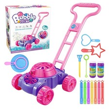 Art Creativity Bubble Lawn Mower for Toddlers 1-3, Kids Bubble Machine Kids Gift