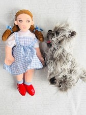 VTG 1998 WIZARD OF OZ DOROTHY TOTO DOG 2 PIECE WARNER BRO PLUSHIE