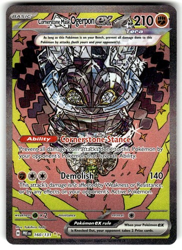 Cornerstone Mask Ogerpon ex 160/131 Prismatic Evolutions NM