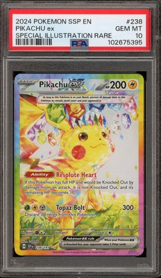 PSA 10 Pikachu ex SIR 238/191 Surging Sparks SSP 2024 Pokemon Card