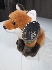 FAO Schwarz Red Fox Plush Sitting Stuffed Animal NWT