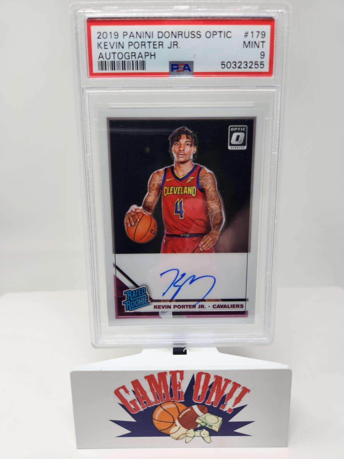 PSA 9 2019-20 Panini Donruss Optic #179 Kevin Porter Rated Rookie Auto RC sc