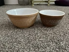 Vintage Pyrex Woodland Floral 401 1.5 pint +402 1.5 qt  Nesting Mixing Bowl Set