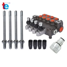 21 GPM 4 Spool Hydraulic Control Valve Double Acting SAE 3600 PSI w/conversion