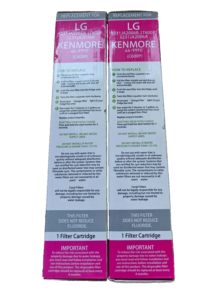 Refrigerator Water Filter LG LT600P 5231JA2006B Kenmore 46-9990 C600P - Image 3 of 3