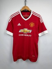 Manchester United 2015-16 Home Football Shirt Jersey Adidas Chevrolet Size M