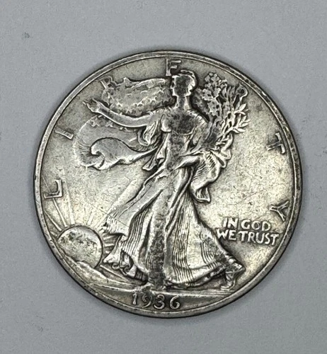 1936 Liberty Walking Half Dollar Silver 50C Coin Circulated Business Strike