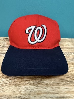 Washington Nationals W Cap Hat Mens Red Black New Era Hook And Loop Back