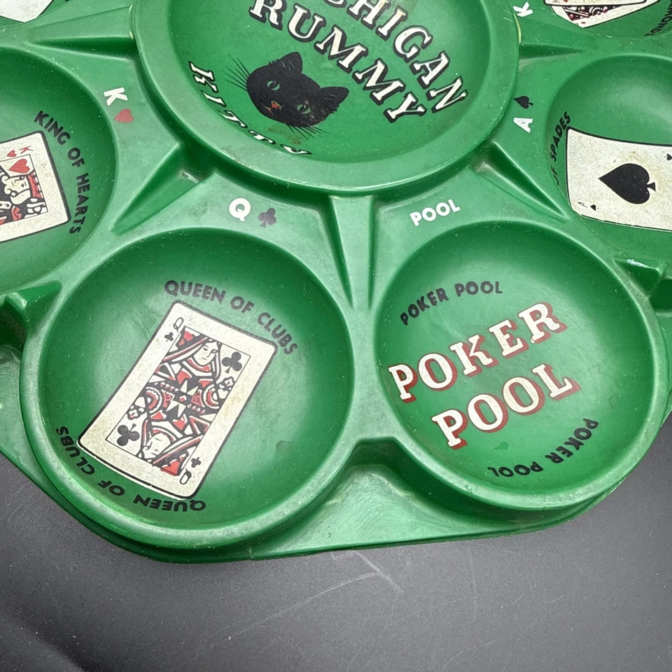 Vintage TRANSOGRAM BLACK CAT MICHIGAN RUMMY ACE-HI GAME Board Tray Kiddie Pot - Image 3 of 4